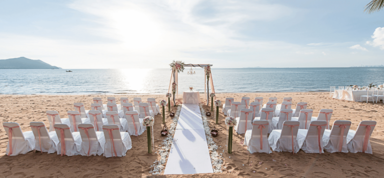 Exotic wedding venue in Pattaya with ocean views